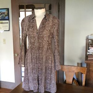 Long sleeve Reptile print extra long shirt